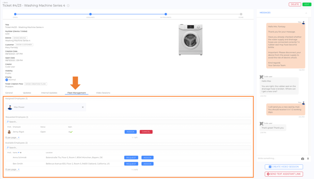 Fleet Management Tab