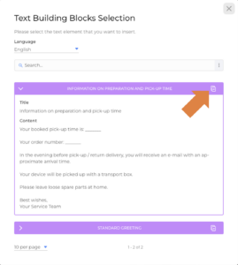 Send Text Building Block EN