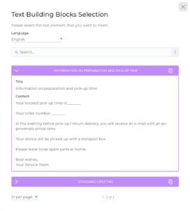 Text Building Block Preview EN