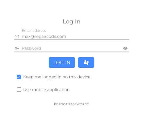 Account Email Address 1 Screenshot Login on the Platform
