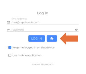 Login on the Platform 2 Screenshot Login on the Platform arrow